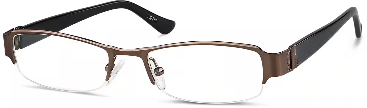 Half Rim Distance Glasses Brown Half-Rim Glasses - Live Black Friday Deals